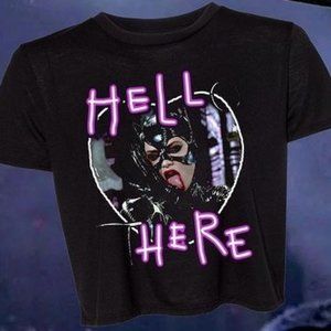 Brand New - Hello There Cat Woman Crop T-shirt